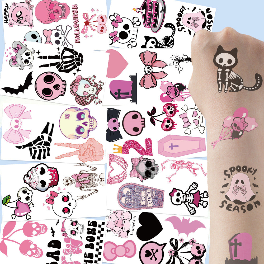 Wholesale 10 pcs/ pack skull painted tattoo stickers  DIY arm face stickers
